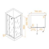 Товар: Душевой уголок RGW PA-44B (PA-02B + Z-050-1B) 800x700 41084487-014 - фото 1 Душевой уголок RGW PA-44B (PA-02B + Z-050-1B) 800x700 41084487-014 — фото 1, Душевые уголки