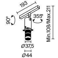 Трековый светильник Technical TR108-4-10W3K-DS-B — фото 6, Трековые светильники
