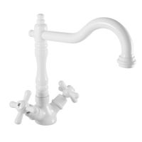 MK120.5/8B MORAVA - смеситель классический кухонный, БЕЛЫЙ — фото 1, Смесители для кухни