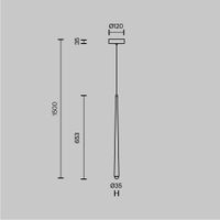Подвесной светильник Maytoni MOD132PL-L6BK — фото 3, Подвесные светильники