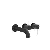 Смеситель для ванны и душа, Gessi, BATH316, тип открывания воды-однорычажный, тип регулирования воды-керамический картридж, монтаж-настенный встраиваемый, отверстия для монтажа-3, вынос излива, мм-169, тип излива-неподвижный, внутренняя часть-необходимо заказать, цвет-Black XL, на 2 выхода, с изливом и переключателем арт-54140.299 — фото 1, Смеситель для ванны