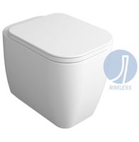 Унитаз SIMAS HENGES напольный приставной безободковый цвет белый HE01/F91 — фото 1, Подвесные унитазы