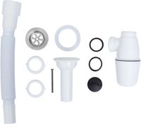 Сифон для раковины Aquanet с выпуском d40/50, белый 00342064 — фото 4, Сифоны для раковины