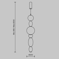 Подвесной светильник Maytoni MOD297PL-L24BS3K — фото 10, Подвесные светильники