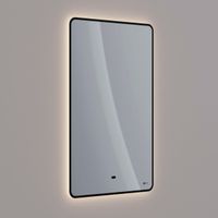 Зеркало Lemark MIOBLACK 50х80 см с интерьерной подсветкой, с подогревом арт-LM50ZM-black — фото 1, Зеркала в ванную комнату