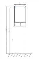 Зеркальный шкаф ЙОРК 50, белый, выбеленное дерево 1A170002YOAY0 — фото 2, Зеркальные шкафы в ванную