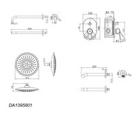 Душевая система встраиваемая D&K Rhein , хром арт-DA1395801 — фото 2, Встраиваемые душевые комплекты