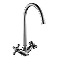 H02 Смеситель для кухни, выс.пов.излив 165мм, р/ДВ, хром, ROS, арт-H02-72R — фото 1, Смесители для кухни