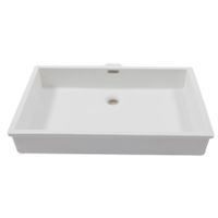 Раковина Castello Uno прямоугольная, белый матовый, MonteBianco арт-12113 — фото 4, Раковины накладные