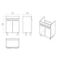 Товар: Тумба напольная "НЕО-60 см" белая (ум.Фостер-60) 106027 - фото 5 Тумба напольная "НЕО-60 см" белая (ум.Фостер-60) 106027 — фото 5, Тумбы под раковину