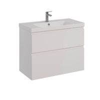 Тумба Lemark VEON 90 см под 1 раковину, подвесная/напольная, 2 ящика, цвет корпуса, фасада: Белый гл арт-LM01V90T — фото 7, Тумбы под раковину