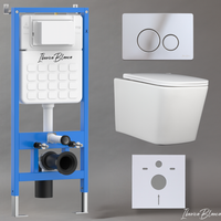 Комплект 3в1 IBERICA BLANCA инсталляция SILENCIO, унитаз TOLEDO ALTO белый, кнопка смыва INOX-O хром глянцевый (IB001.TLA.234.8131) — фото 1, Комплекты унитаз + инсталляция