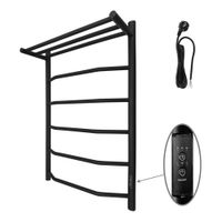 Полотенцесушитель электрический ВИД 6 с полкой 810х500 правый, скр.монтаж, СНШ, черный матовый(RAL 9005), (Ferrum), Маргроид арт-06-8050-1051-9005R — фото 5, Электрические полотенцесушители