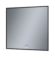Зеркало PRAGMA-норма BLACK (800*800*45) LED с сенсорным выключателем и подогревом арт-1880802 — фото 1, Зеркала в ванную комнату