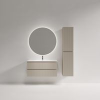 Тумба подвесная SANCOS Snob R 995х390х500, c двумя ящиками оснащенными доводчиками, Beige Soft , арт.SNR100/39CE — фото 2, Комоды и тумбы для ванной комнаты