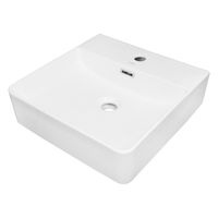 Раковина накладная Azario 420х420х120 квадратная, белый матовый арт-AZ-2177-MW — фото 2, Раковины накладные