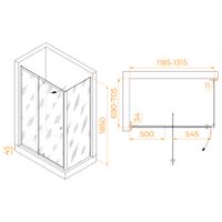 Душевой уголок RGW PA-44 (PA-02 + Z-050-1) 1200x700 41084417-011 — фото 1, Душевые уголки