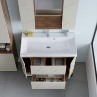 Товар: Тумба с раковиной и нишей Бриклаер КРИСТАЛЛ 90L, латте/дуб крафт табачный - фото 8 Тумба с раковиной и нишей Бриклаер КРИСТАЛЛ 90L, латте/дуб крафт табачный — фото 8, Тумбы с раковиной