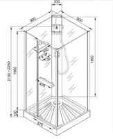 Кабина MiMi90B душевая Ceruttispa (90x90x215-225) — фото 5, Душевые кабины