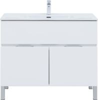 Мебель для ванной Aquanet Алвита New 100 1 ящик, 2 дверцы, белый матовый 00274184 — фото 10, Комплекты мебели для ванной