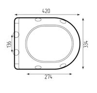 Сиденье для унитаза Grossman GR-4465S тонкое,белое,1 место арт-GR-49K2665S — фото 3, Сиденья для унитаза