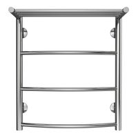 Полотенцесушитель водяной AZARIO VERONA 500/600 с полкой, 3 секции, нижнее/диагональное подключение, 1/2", хром арт-AZ04156P — фото 5, Водяные полотенцесушители