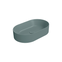 раковина накладная KUBE X 60x37 без перелива агава матовый арт-945804 — фото 2, Раковины накладные