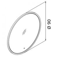 Зеркало ORKA Molino 90x90 c LED подсветкой, белый матовый арт-3006131 — фото 4, Зеркала в ванную комнату