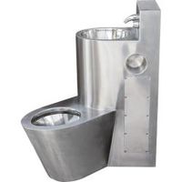 Туалет из нержавеющей стали с умывальником COMBI антивандальный правый настенный, шт 13124.R — фото 1, Аксессуары и оборудование для общественных мест