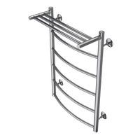 Полотенцесушитель водяной AZARIO VERONA 500/800 с полкой, 5 секций, нижнее/диагональное подключение, 1/2", хром арт-AZ04158P — фото 2, Водяные полотенцесушители