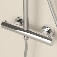 Товар: Душевая стойка Sancos Teo c термостатом, с регулировкой по высоте, цвет хром, арт. SC11001CH - фото 6 Душевая стойка Sancos Teo c термостатом, с регулировкой по высоте, цвет хром, арт. SC11001CH — фото 6, Душевые стойки