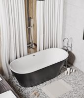 Ванна отдельностоящая Grossman Forta (170х75х58) цвет черный/белый матовый,1 место арт-GR-1503MB — фото 2, Акриловые ванны