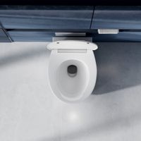 Унитаз ABBER Bequem подвесной белый, безободковый, смыв торнадо и струйный смыв арт-AC1127 — фото 4, Подвесные унитазы