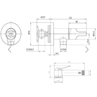 Товар: Гигиенический душ Bossini Paloma Flat E34003B.073 c однорычажным смесителем со встраиваемой частью цвет чёрный матовый - фото 1 Гигиенический душ Bossini Paloma Flat E34003B.073 c однорычажным смесителем со встраиваемой частью цвет чёрный матовый — фото 1, Гигиенические души