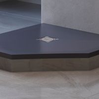 Душевой поддон трапеция RGW ST/T-G 80x80, каменный, графит, арт-16155088-02 — фото 6, Душевые поддоны из искусственного камня