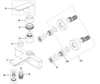 Товар: Смеситель для ванны AZARIO CADEO с коротким изливом, хром арт-AZ-15940501 - фото 2 Смеситель для ванны AZARIO CADEO с коротким изливом, хром арт-AZ-15940501 — фото 2, Смеситель для ванны