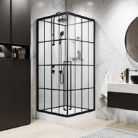 Товар: Душевая кабина Niagara Standart ST90/15QL/KL/BKT (90х90х225) низкий поддон(15см),черный,стекло прозрачное,3 места - фото 1 Душевая кабина Niagara Standart ST90/15QL/KL/BKT (90х90х225) низкий поддон(15см),черный,стекло прозрачное,3 места — фото 1, Душевые кабины