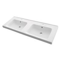 ГАРМОНИЯ, 125 см, мебельный умывальник, керамический, две чаши, Dreja арт-641938 — фото 4, Раковины подвесные