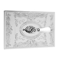 OTTONE CLASSIC EXPERT Декор.панель "ОВАЛ" h145x217мм. с отв.д/ручки, хром/декор 2 (БЕЗ РУЧКИ) 24251 — фото 1, Панели