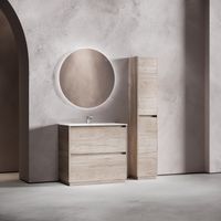 Тумба под раковину SANCOS Libra Floor напольная, 890х450х840, c двумя ящиками оснащенными доводчиками, дуб галифакс натуральный, арт. арт-LB90FEG — фото 3, Тумбы под раковину