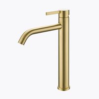 Смеситель для раковины высокий Splenka S221.15.03, золотой сатин — фото 1, Смесители для раковины