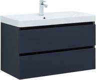 Тумба с раковиной Aquanet Вега 2.0 90 2 ящ. цв.маренго (раковина Ирис) арт-00344740 — фото 1, Тумбы с раковиной