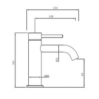 Смеситель ABBER Wasser Kreis 316 для раковины, оружейная сталь брашированная арт-AF8110BGG — фото 3, Смесители для раковины