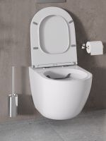 Agger Унитаз подвесной безободковый белый с инсталляцией, микролифт, кнопка смыва белая арт-ATI03100+APB188 — фото 8, Комплекты унитаз + инсталляция