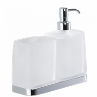 Стакан с дозатором COLOMBO DESIGN TIME настенный цвет хром арт-W4271 — фото 3, Дозаторы