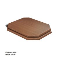 сиденье для унитаза TEMPO-47 с механизмом плавного закрывания, хром арт-KFm-47C-B041 — фото 1, Сиденья для унитаза