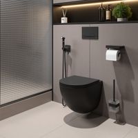 КОМПЛЕКТЫ 3в1 PENEDA + BIT чёрный матовый + GLAZER MATT BLACK, LM, арт-100802235 — фото 2, Комплекты унитаз + инсталляция