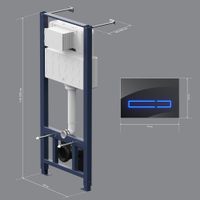 I012704.50A38 Pro инсталл для подв унитаза с сенсорн бесконтактной клав Touchless Pro стекло, черный — фото 7, Инсталляции для унитазов
