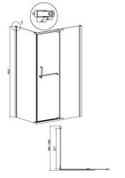 Боковая стенка Grossman Pragma 200.K33.03.100.10.00 (100х195) хром,стекло прозрачное, 1 место — фото 7, Боковые стенки
