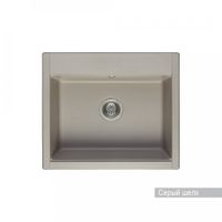 Мойка для кухни Делия 60 602х517х218 мм, серый шелк 1A715232LD250 — фото 2, Кухонные мойки